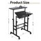 Stand Up Desk with Height Adjustable and Rolling Casters for Home